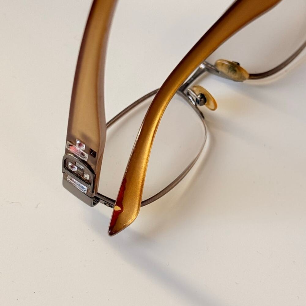 Christian Dior RARE Gold Baguette Jeweled CD3706 NLY 135 Eyeglasses Bella Hadid - Picture 5 of 9